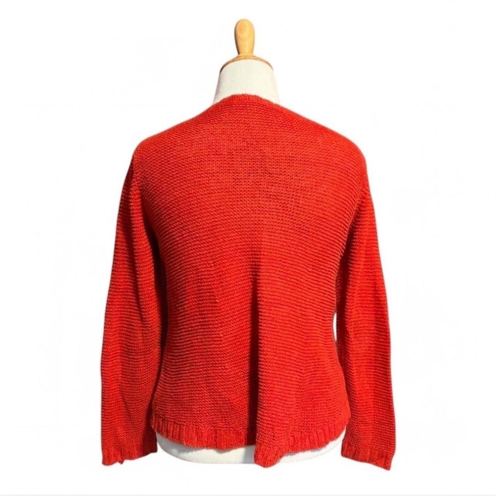 Eileen Fisher Women's Medium Sweater Burnt Orange Chunky Knit Crop NO SIZE TAG - Picture 8 of 8